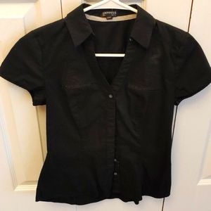 Black Express short sleeve dress shirt size xs